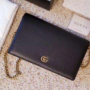 Gucci GG Marmont Leather Mini Chain Bag